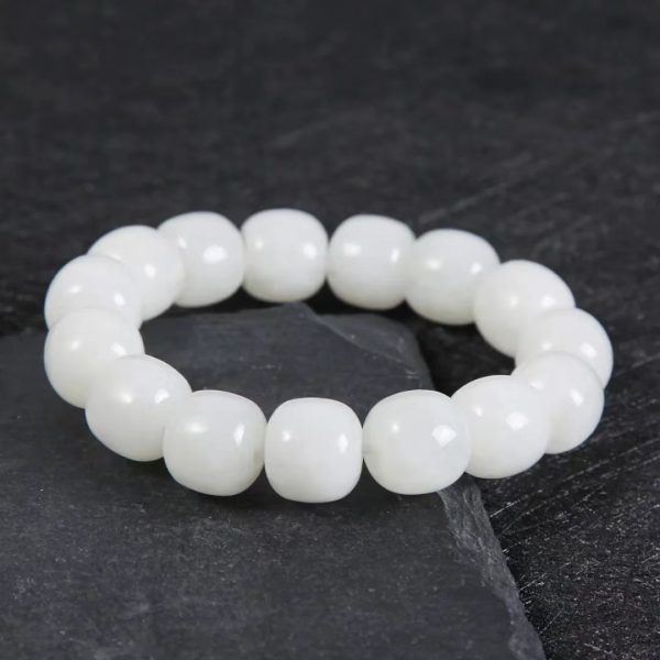 Gold silk jade white jade bracelet-201 - Image 3
