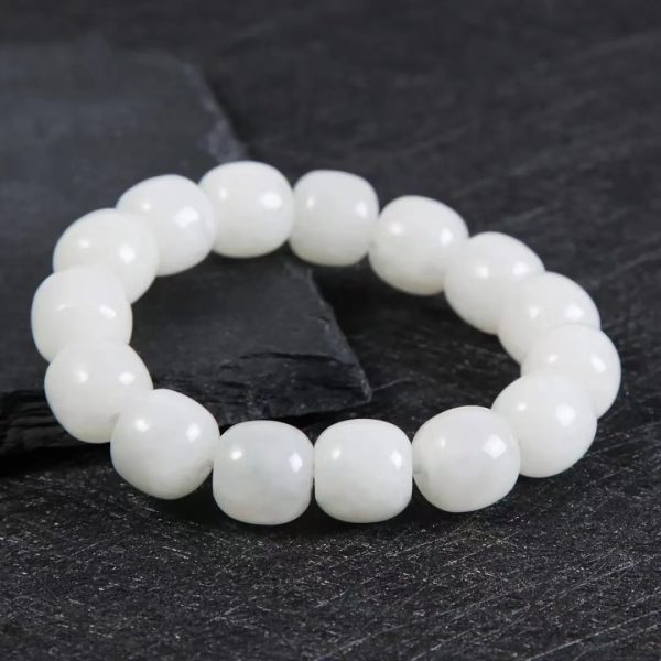 Gold silk jade white jade bracelet-201