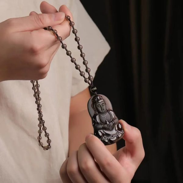 Obsidian pendant-225 - Image 4